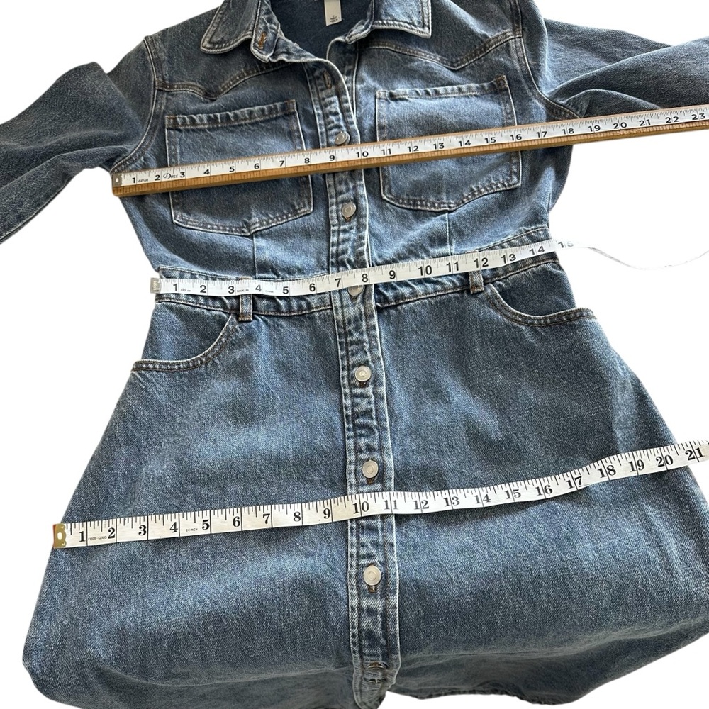 Future Collective Denim Shirt Dress – Western Minimal, women’s Sz6 - Picture 5 of 12